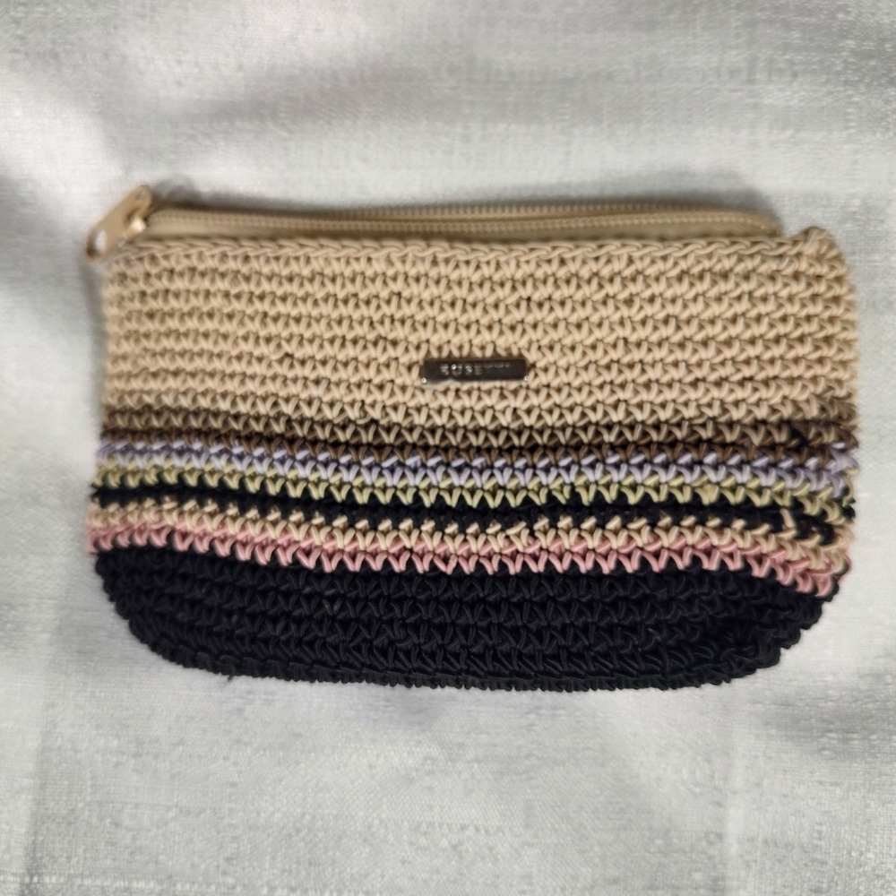 Rosetti Knitted Type Coin Purse with Zipper Closure